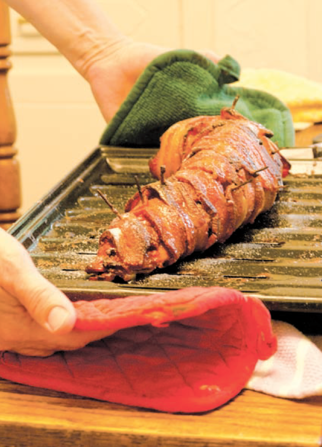 Sweet Bacon-Wrapped Pork Tenderloin Recipe | Edible Upcountry