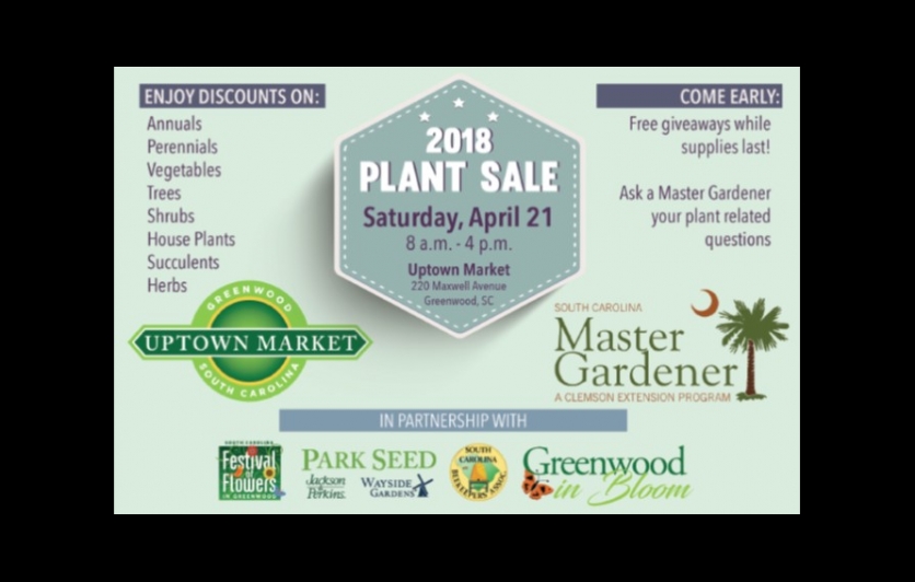 2018 Plant Sale Saturday April 21 8am until 4pm
